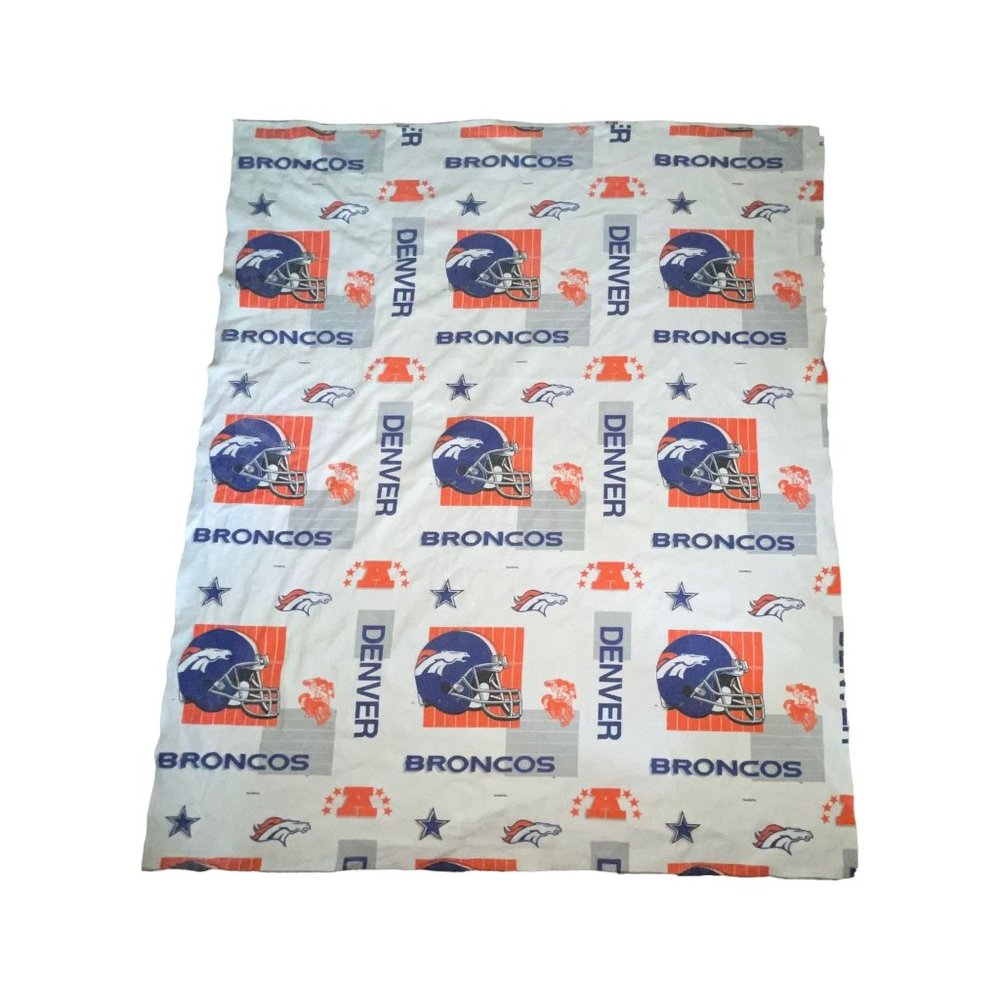 Rare Vintage NFL Denver Broncos Football Blanket Throw Northwest Company 88X74